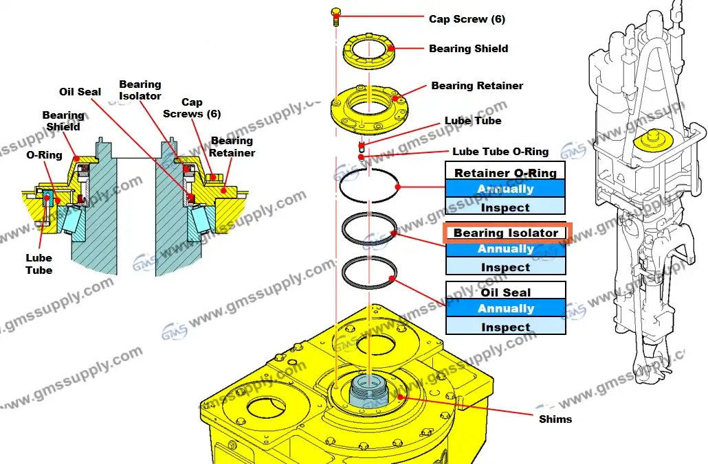 position 30173521 bearing isolator postion on TDS-11SA_GMS