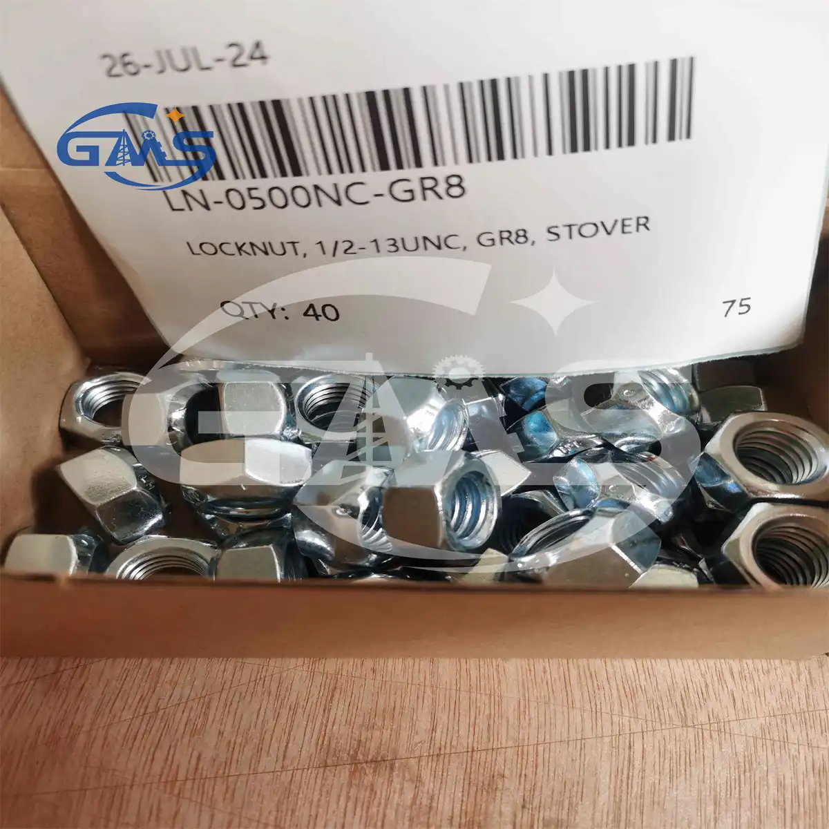 LOCKNUT, 1/2-13UNC, GR8, STOVER LN-0500NC-GR8