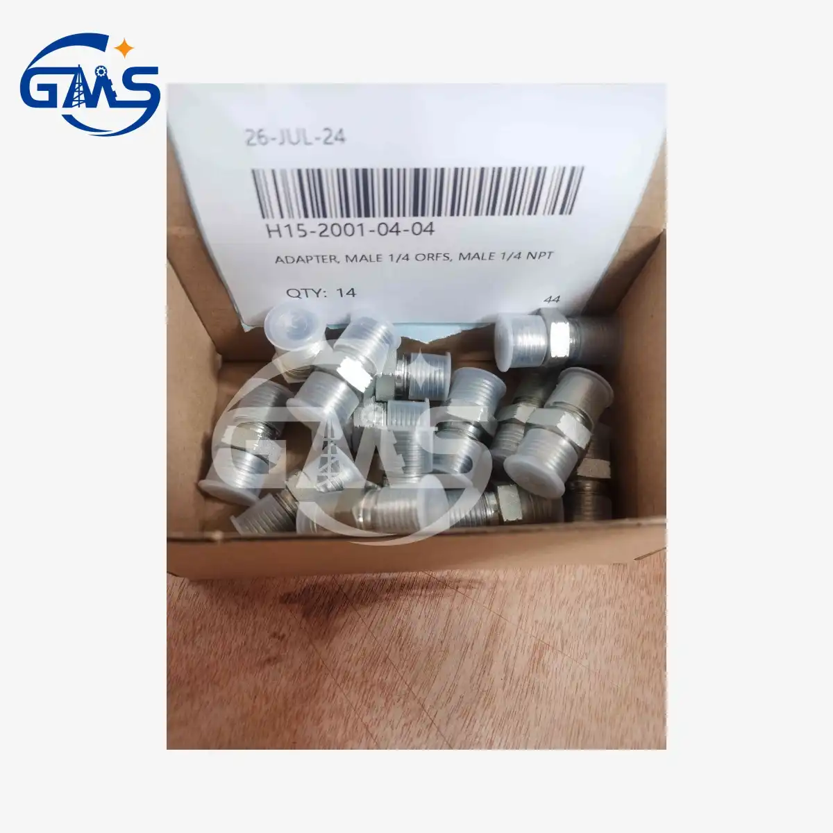 Adattatore, nipplo 1/4 ORFS nipplo 1/4 NPT H15-2001-04-04