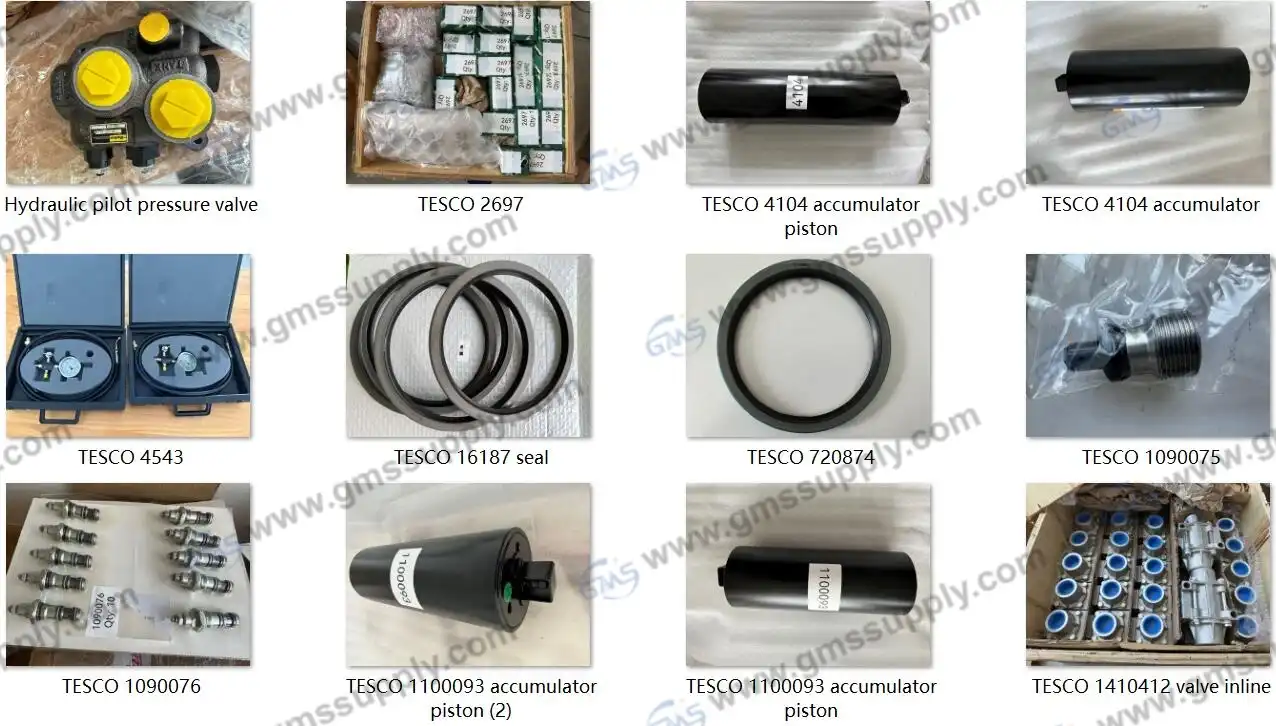 TESCO Top Drive-ի պահեստամասերի ցանկ