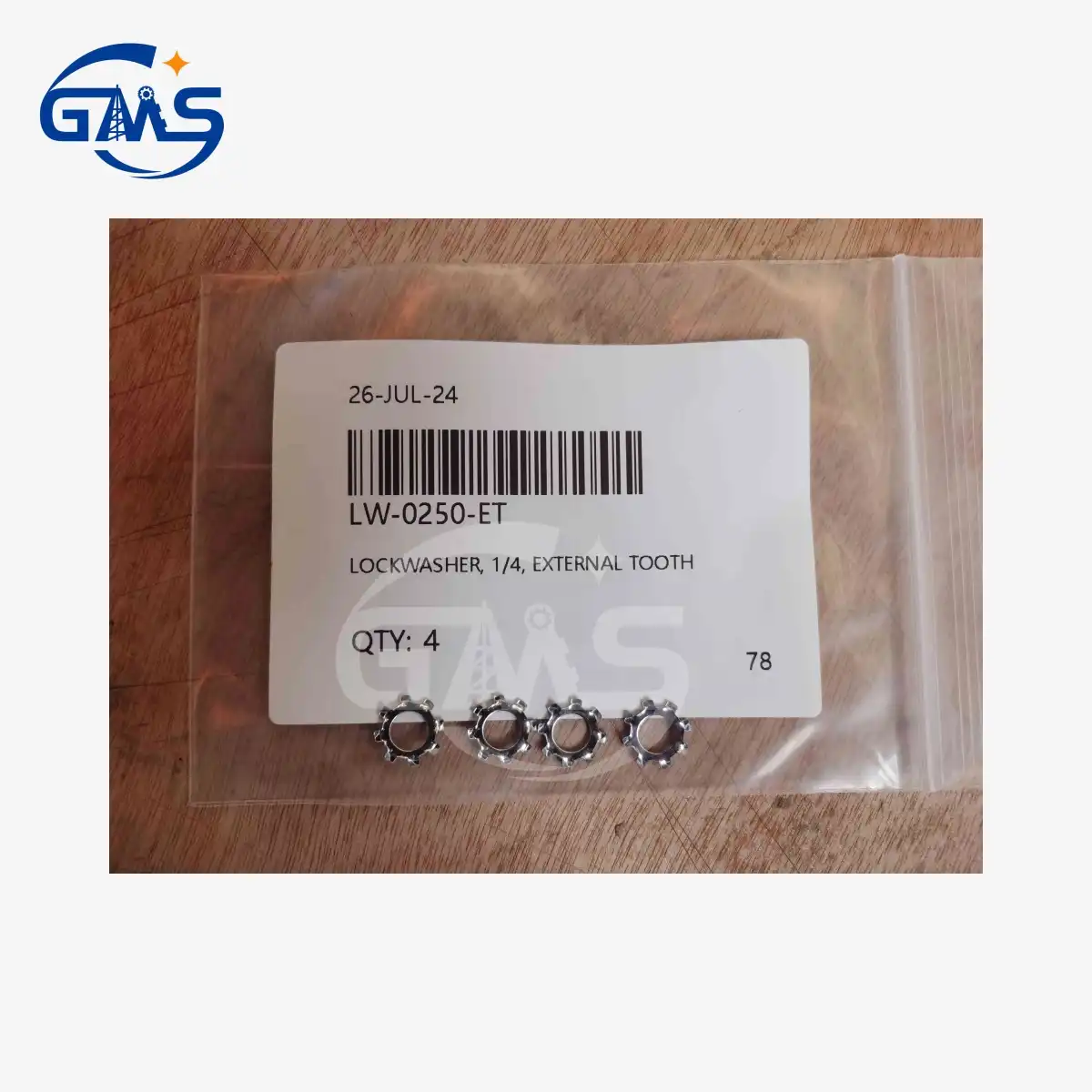LOCKWASHER, 1/4, EXTERNAL TOOTH  LW-0250-ET
