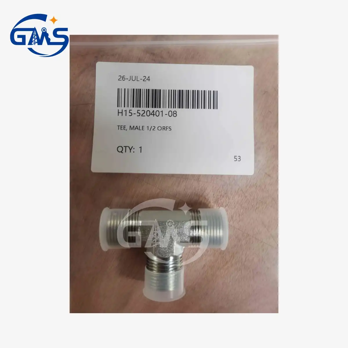 TEE, MALE 1/2 ORFS H15-520401-08