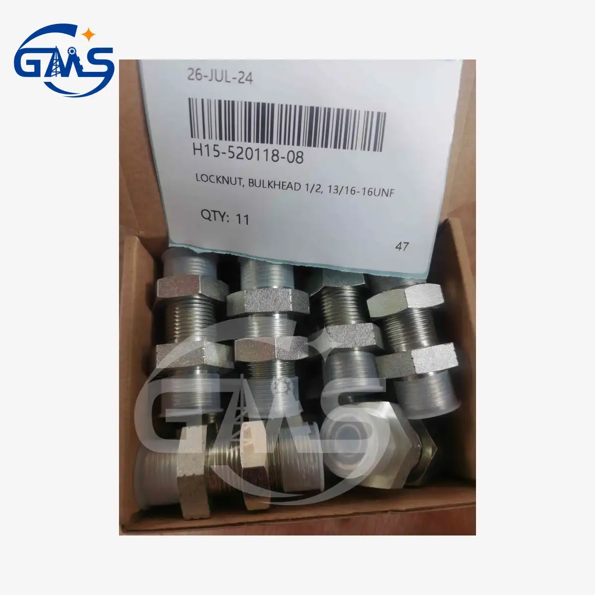 LOCKNUT, BULKHEAD 1/2, 13/16-16UNF H15-520118-08