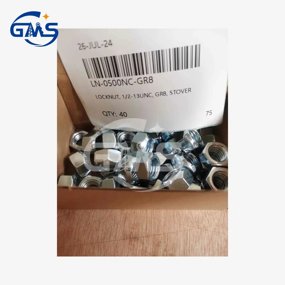 LOCKNUT, 1/2-13UNC, GR8, STOVER LN-0500NC-GR8